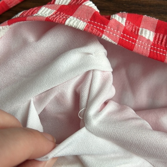 NWT Wild Fable Red & White Checkered One Piece | Retro | Swimsuit | Bathing Suit - Picture 7 of 10